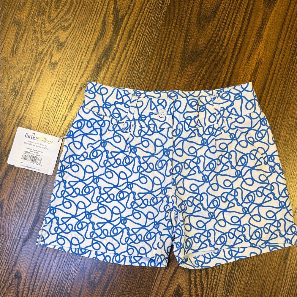 Blue and White Kids Shorts